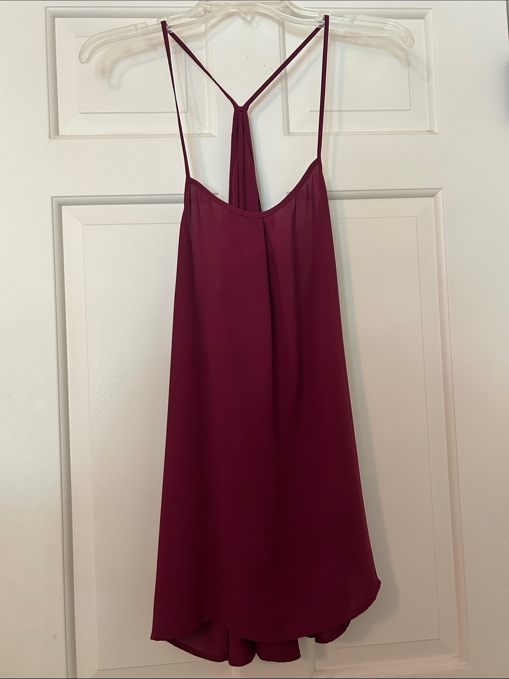 Banana Republic Burgundy Silk-Like Spaghetti Strap Camisole
